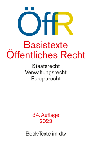 ISBN 9783423532167: Basistexte Öffentliches Recht