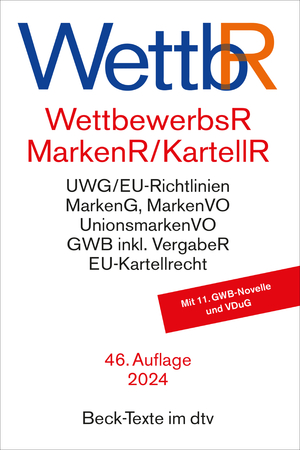 ISBN 9783423532228: Wettbewerbsrecht, Markenrecht und Kartellrecht - Gesetz gegen den unlauteren Wettbewerb, Preisangabenverordnung, Markengesetz, Markenverordnung, Unionsmarkenverordnung, Gesetz gegen Wettbewerbsbeschränkungen sowie die wichtigsten wettbewerbsrechtlichen Vo