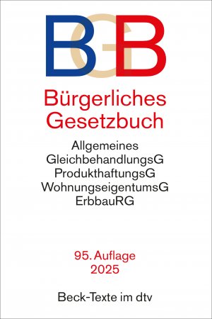 ISBN 9783423532884: Bürgerliches Gesetzbuch - mit Allgemeinem Gleichbehandlungsgesetz, Produkthaftungsgesetz, Wohnungseigentumsgesetz, Beurkundungsgesetz und Erbbaurechtsgesetz