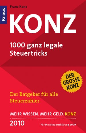 ISBN 9783426783306: Konz – 1000 ganz legale Steuertricks