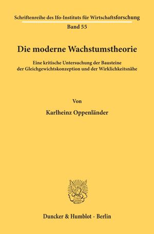 ISBN 9783428020959: Die moderne Wachstumstheorie.