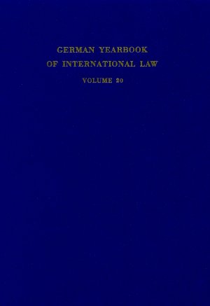 ISBN 9783428041589: German Yearbook of International Law - Jahrbuch für Internationales Recht. – Vol. 20 (1977).