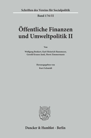 ISBN 9783428066216: Öffentliche Finanzen und Umweltpolitik II.