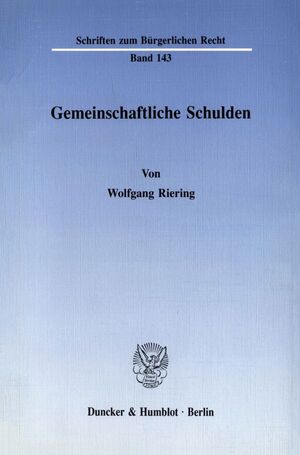 ISBN 9783428071623: Gemeinschaftliche Schulden.