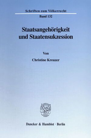 ISBN 9783428093038: Staatsangehörigkeit und Staatensukzession. - Die Bedeutung der Staatensukzession für die staatsangehörigkeitsrechtlichen Regelungen in den Staaten der ehemaligen Sowjetunion, Jugoslawiens und der Tschechoslowakei.