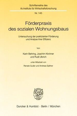 ISBN 9783428093984: Foerderpraxis des sozialen Wohnungsbaus.