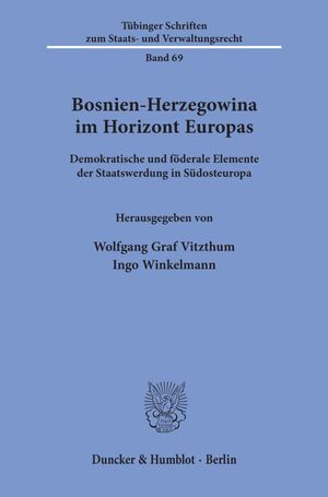 ISBN 9783428110681: Bosnien-Herzegowina im Horizont Europas. - Demokratische und föderale Elemente der Staatswerdung in Südosteuropa.