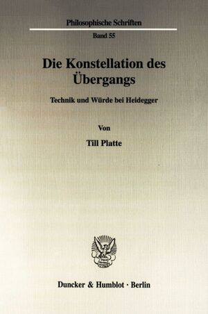 ISBN 9783428111916: Die Konstellation des Übergangs. - Technik und Würde bei Heidegger.