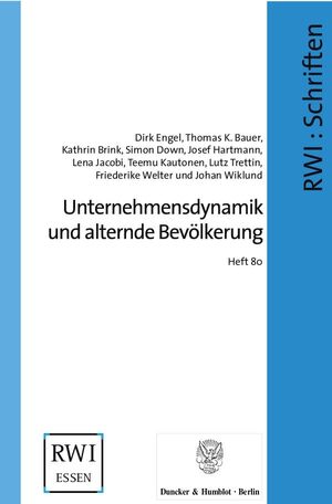 ISBN 9783428126323: Unternehmensdynamik und alternde Bevölkerung.