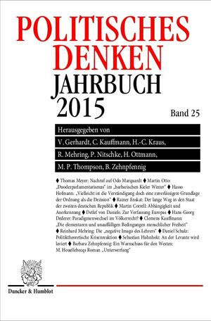 ISBN 9783428148820: Politisches Denken. Jahrbuch 2015.