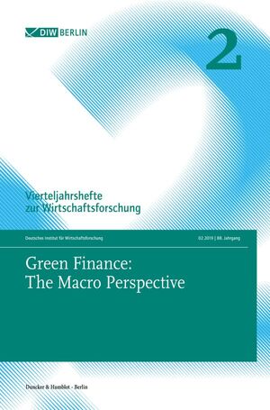 ISBN 9783428159147: Green Finance: The Macro Perspective. - Vierteljahrshefte zur Wirtschaftsforschung. Heft 2, 88. Jahrgang (2019).