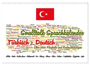 ISBN 9783435175635: Smalltalk Sprachkalender Türkisch-Deutsch (Wandkalender 2025 DIN A3 quer), CALVENDO Monatskalender – Über 200 Redewendungen für den Alltag