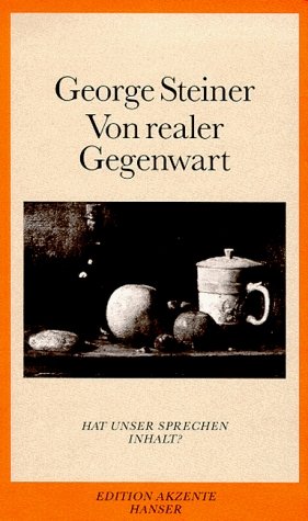 ISBN 9783446158238: Von realer Gegenwart - Hat unser Sprechen Inhalt?