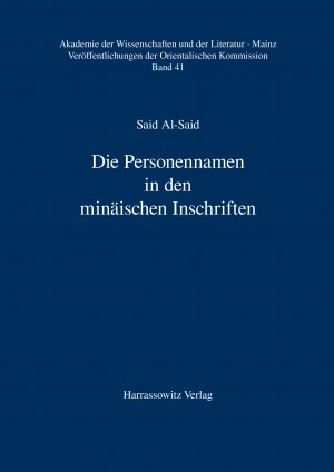 ISBN 9783447036382: Die Personennamen in den minäischen Inschriften