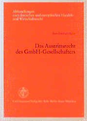 ISBN 9783452235480: Das Austrittsrecht des GmbH-Gesellschafters