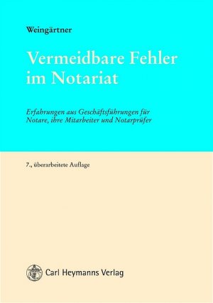 ISBN 9783452260857: Vermeidbare Fehler im Notariat