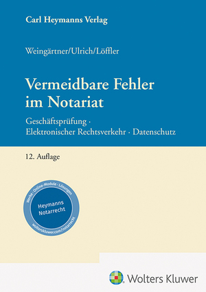 ISBN 9783452303363: Vermeidbare Fehler im Notariat