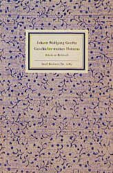 ISBN 9783458191896: Geschichte meines Herzens : Briefe an Ernst Wolfgang Behrisch. Johann Wolfgang Goethe. Hrsg. und mit einem Anh. vers. von Wilhelm Große, Insel-Bücherei ; Nr. 1189