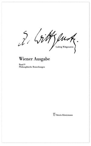 ISBN 9783465017967: Wiener Ausgabe - Band 9: Philosophische Bemerkungen