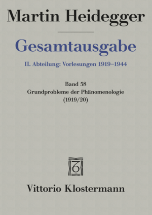 ISBN 9783465036654: Grundprobleme der Phänomenologie (Wintersemester 1919/20)