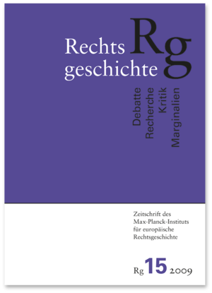 ISBN 9783465040750: Rechtsgeschichte. Zeitschrift des Max Planck-Instituts für Europäische Rechtsgeschichte - Band 15