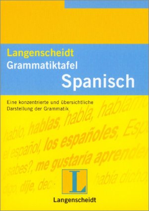 ISBN 9783468363412: Langenscheidt Grammatiktafel Spanisch - Falttafel