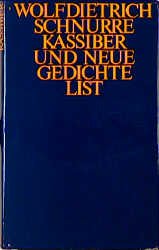 gebrauchtes Buch – Kassiber: Und neue Gedichte Schnurre, Wolfdietrich – Kassiber: Und neue Gedichte Schnurre, Wolfdietrich