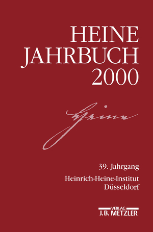 gebrauchtes Buch – Joseph A. Kruse  – Heine Jahrbuch 2000, 39. Jahrgang