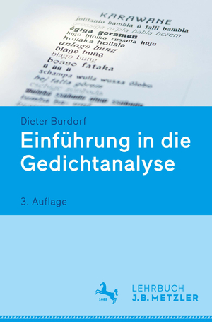 ISBN 9783476022271: Einführung in die Gedichtanalyse