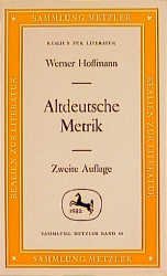 ISBN 9783476120649: Altdeutsche Metrik