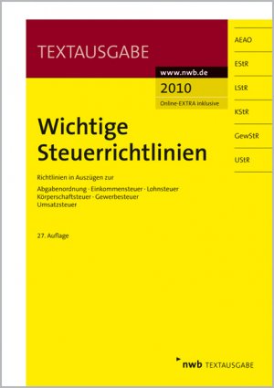 ISBN 9783482528576: Wichtige Steuerrichtlinien