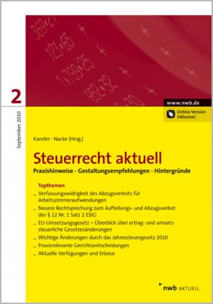 ISBN 9783482593383: NWB Steuerrecht aktuell / Steuerrecht aktuell 2/2010 - Praxishinweise. Gestaltungsempfehlungen. Hintergründe.