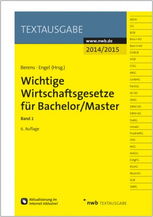 Isbn Wichtige Wirtschaftsgesetze Fur Bachelor Master Band 1 Neu Gebraucht Kaufen