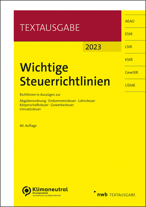 gebrauchtes Buch – Ralf Walkenhorst – Wichtige Steuerrichtlinien - Richtlinien in Auszügen zur Abgabenordnung, Einkommensteuer, Lohnsteuer, Körperschaftsteuer, Gewerbesteuer, Umsatzsteuer