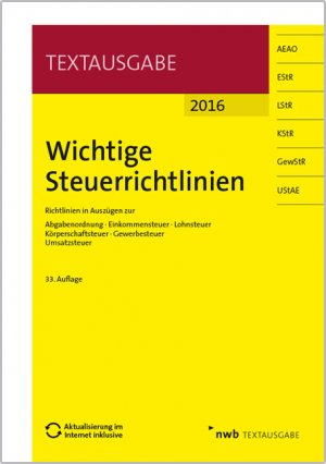 neues Buch – Ralf Walkenhorst – Wichtige Steuerrichtlinien