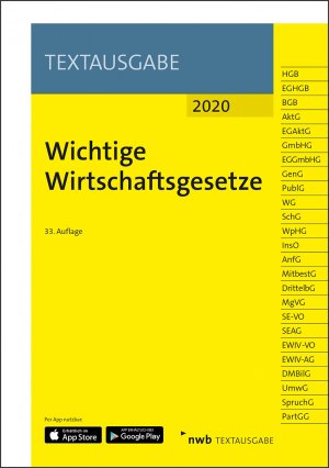 ISBN 9783482672538: Wichtige Wirtschaftsgesetze: Mit Online-Zugang (NWB Textausgabe)