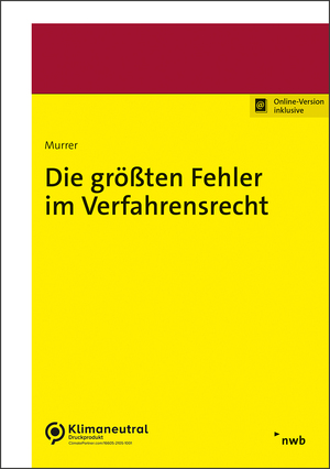 ISBN 9783482685415: Die größten Fehler im Verfahrensrecht