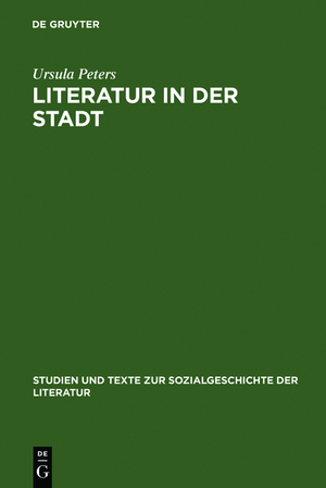 ISBN 9783484350076: Literatur in der Stadt - Studien zu den sozialen Voraussetzungen und kulturellen Organisationsformen städtischer Literatur im 13. und 14. Jahrhundert