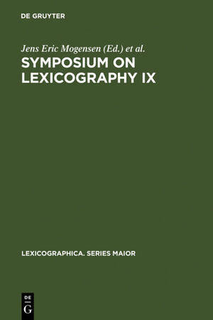 ISBN 9783484391031: Symposium on Lexicography IX – Proceedings of the Ninth International Symposium on Lexicography April 23-25, 1998 at the University of Copenhagen