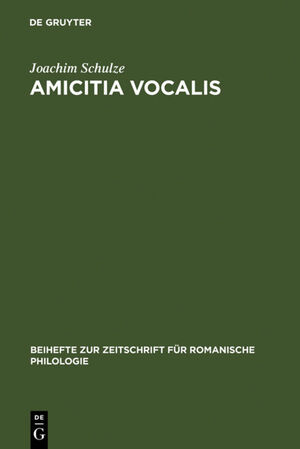 ISBN 9783484523272: Amicitia vocalis – Sechs Kapitel zur frühen italienischen Lyrik mit Seitenblicken auf die Malerei