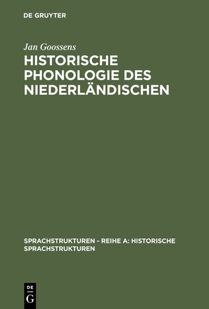 ISBN 9783484600355: Historische Phonologie des Niederländischen