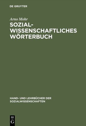 ISBN 9783486247695: Sozialwissenschaftliches Wörterbuch - Englisch–Deutsch, Deutsch–Englisch