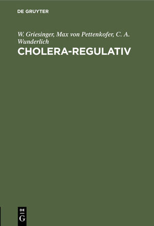 ISBN 9783486720846: Cholera-Regulativ