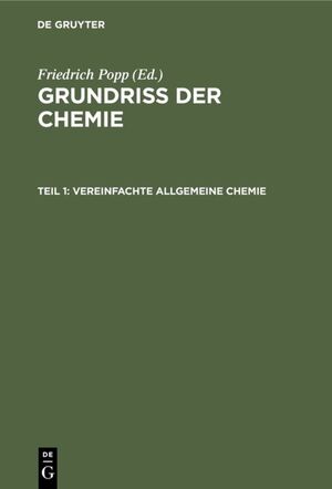 ISBN 9783486776713: Grundriß der Chemie / Vereinfachte allgemeine Chemie