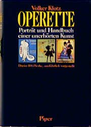 gebrauchtes Buch – Volker Klotz – Operette