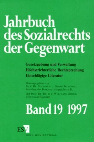 ISBN 9783503043163: Jahrbuch des Sozialrechts (der Gegenwart). Gesetzgebung - Verwaltung... / Jahrbuch des Sozialrechts der Gegenwart, Band 19 – Gesetzgebung - Verwaltung - Rechtsprechung - Literatur. Nachschlagewerk für Wissenschaft und Praxis Band 19/1997 Dokumentation für