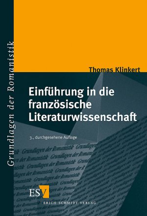 ISBN 9783503079292: Einführung in die französische Literaturwissenschaft