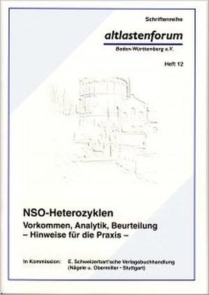 ISBN 9783510390120: NSO-Heterozyklen - Vorkommen, Analytik, Beurteilung - Hinweise für die Praxis