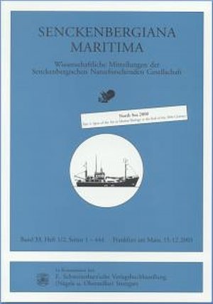 ISBN 9783510613595: Senckenbergiana Maritima. Wissenschaftliche Mitteilungen der Senckenbergischen... / North Sea 2000 – State of the Art in Marine Biology at the End of the 20th Century. Part 1