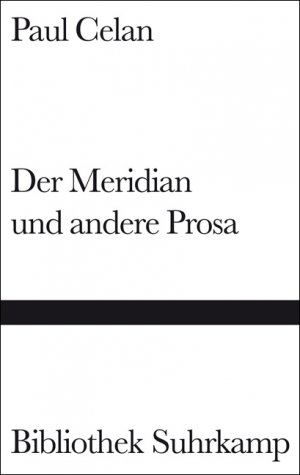 ISBN 9783518014851: Der Meridian und andere Prosa